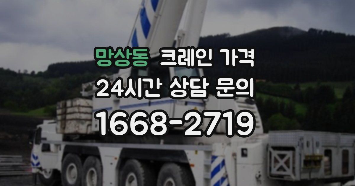 망상동 크레인 가격