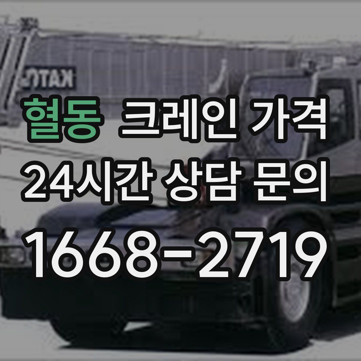 혈동 크레인 가격