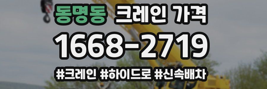 동명동 크레인 가격