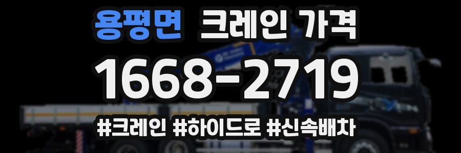 용평면 크레인 가격