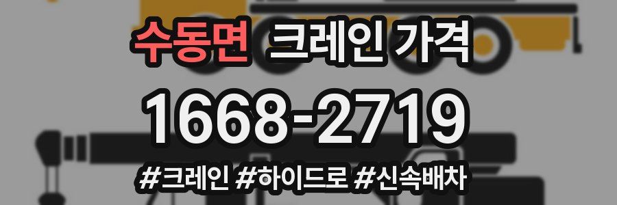 수동면 크레인 가격
