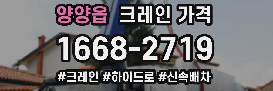 양양읍 크레인 가격