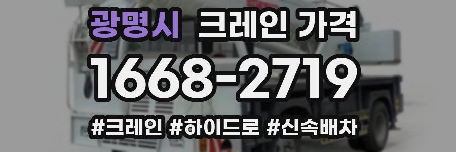 광명시 크레인 가격