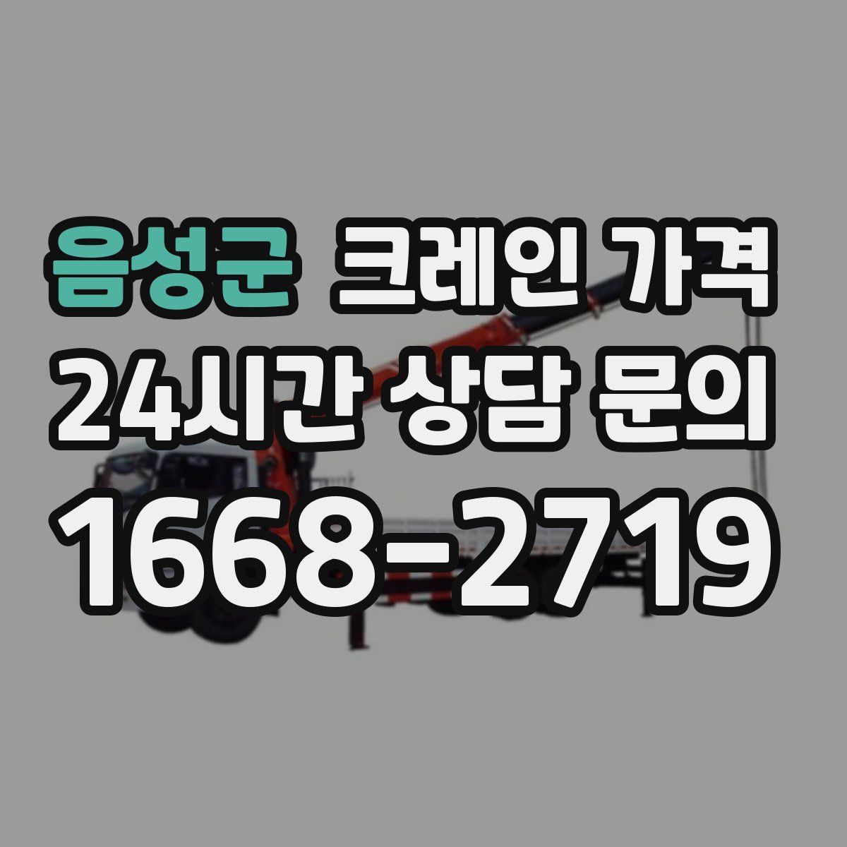 음성군 크레인 가격