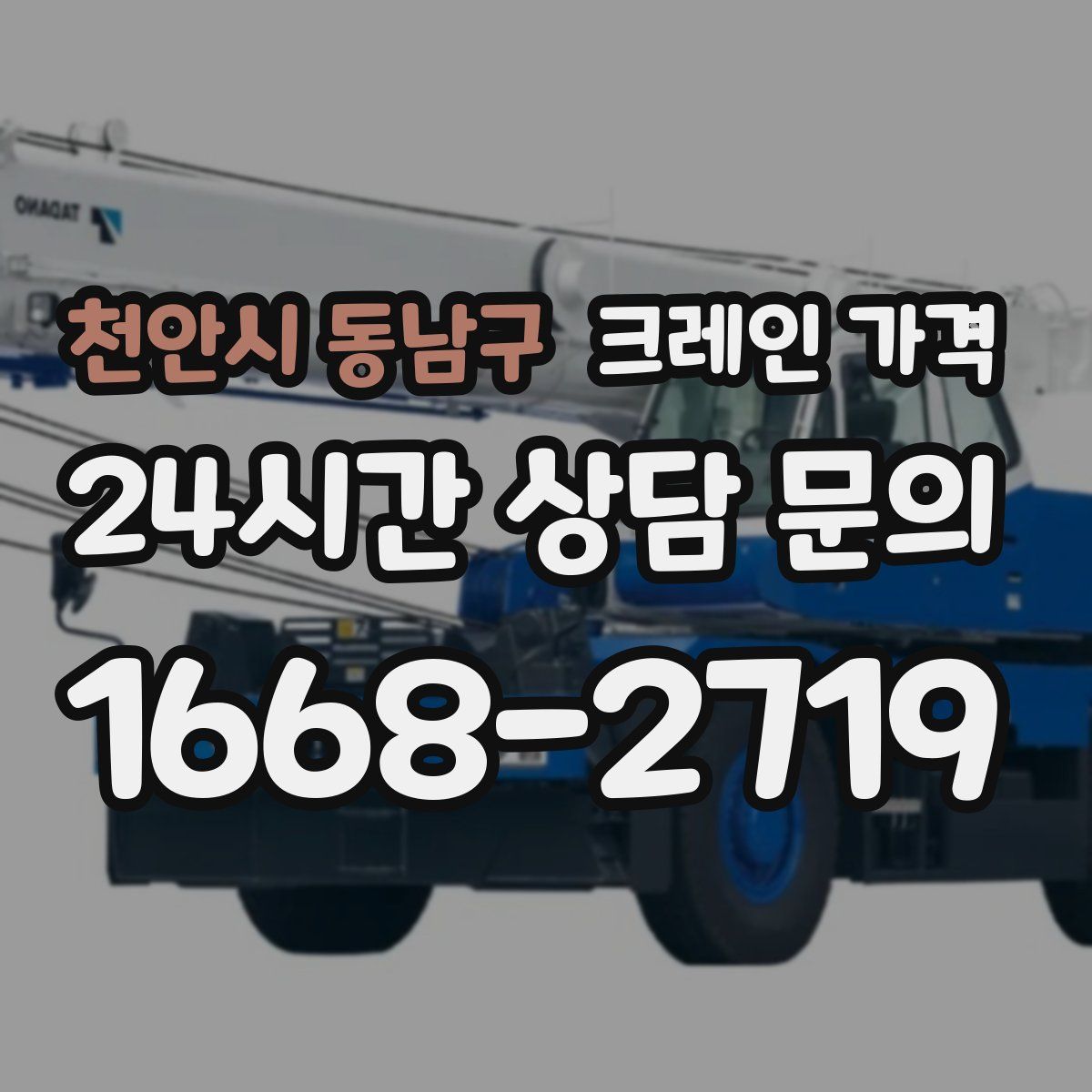 천안시 동남구 크레인 가격