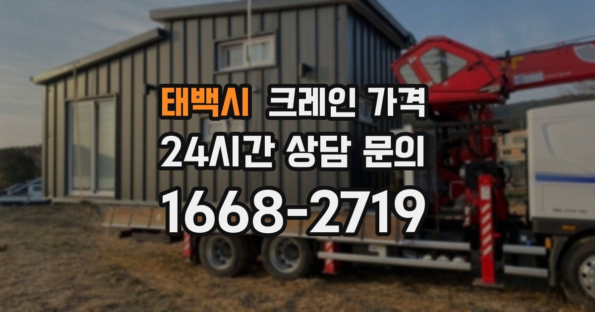 태백시 크레인 가격