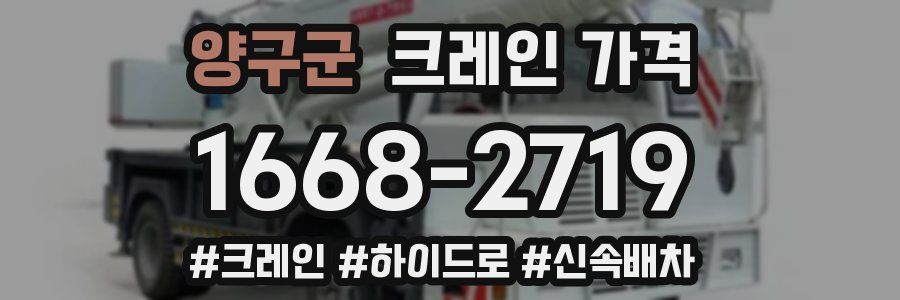양구군 크레인 가격