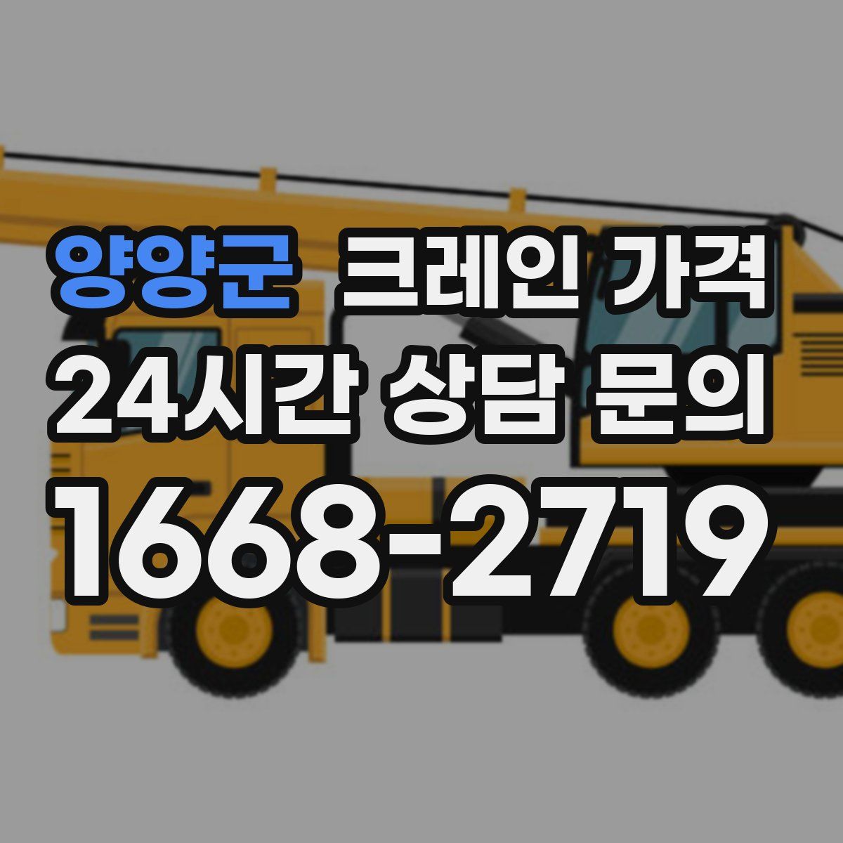 양양군 크레인 가격