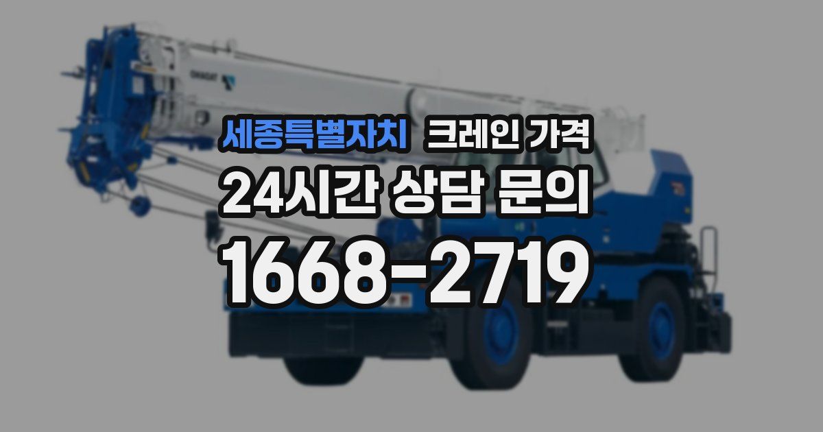 세종특별자치 크레인 가격