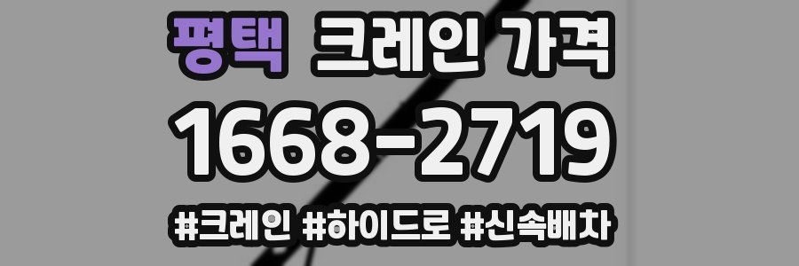평택 크레인 가격