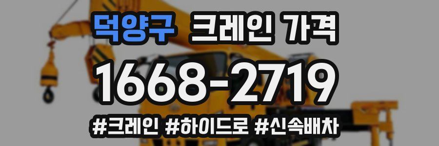 덕양구 크레인 가격