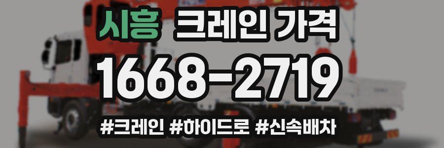 시흥 크레인 가격