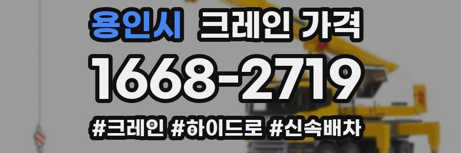 용인시 크레인 가격
