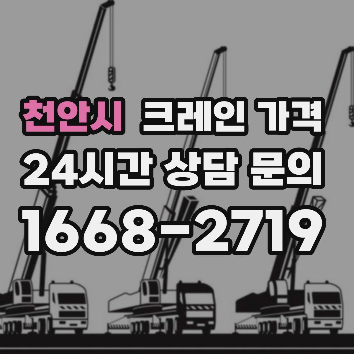 천안시 크레인 가격