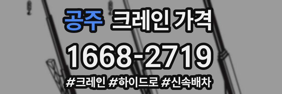 공주 크레인 가격