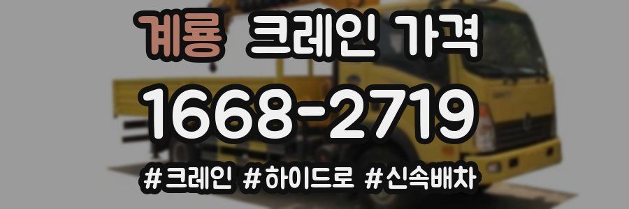 계룡 크레인 가격