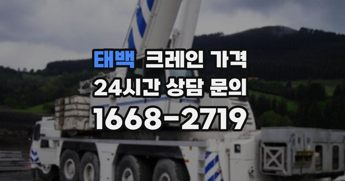 태백 크레인 가격