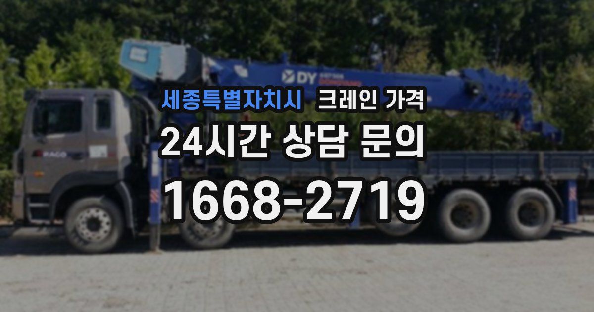 세종특별자치시 크레인 가격