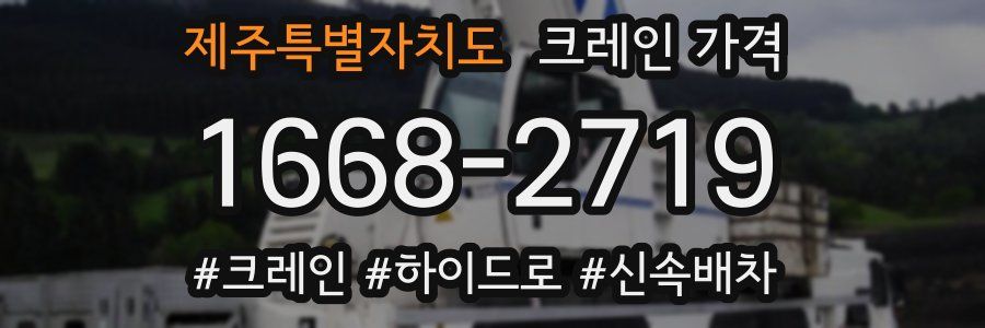 제주특별자치도 크레인 가격