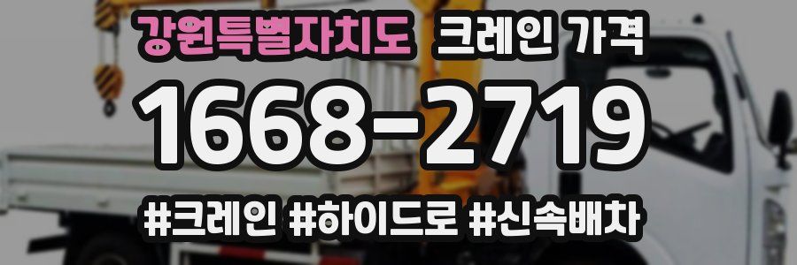 강원특별자치도 크레인 가격