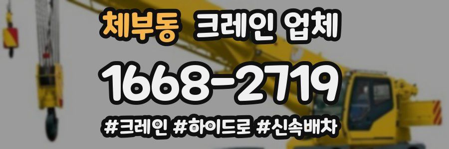 체부동 크레인 업체