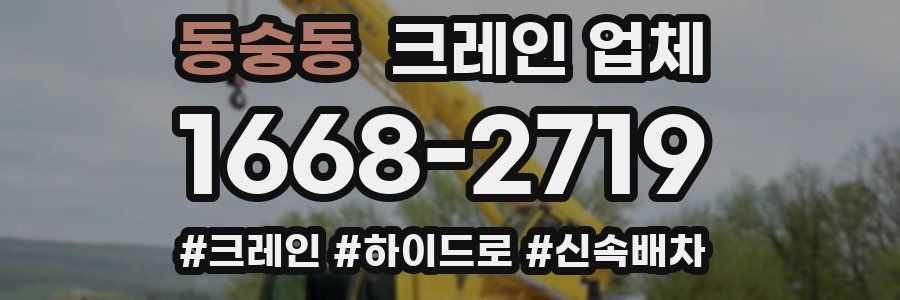 동숭동 크레인 업체