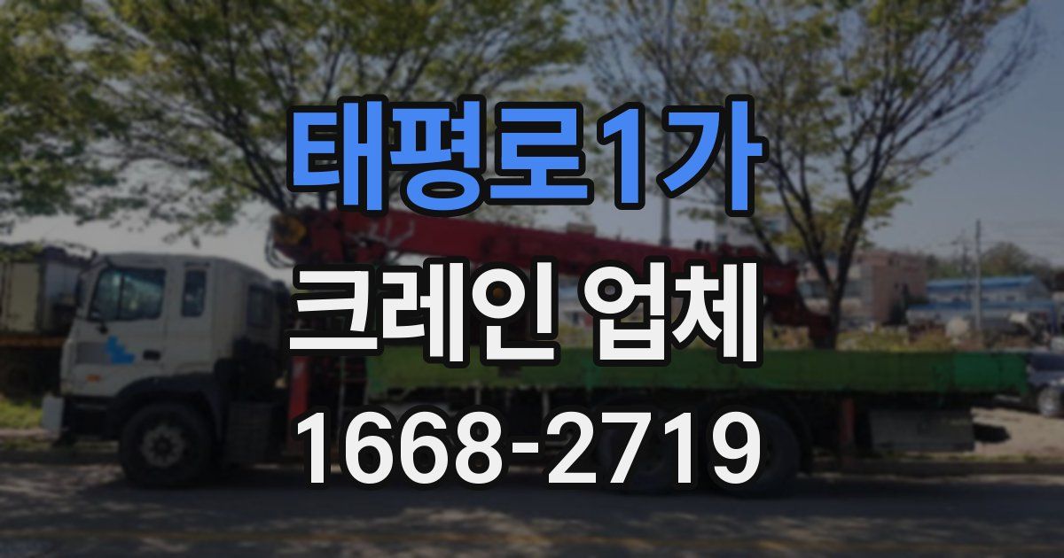 태평로1가 크레인 업체