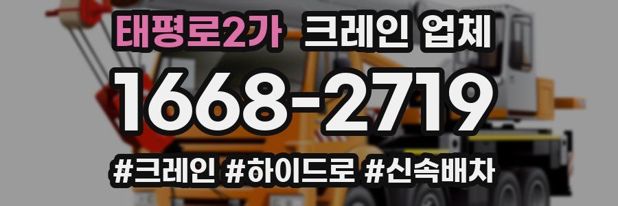 태평로2가 크레인 업체