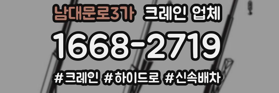 남대문로3가 크레인 업체