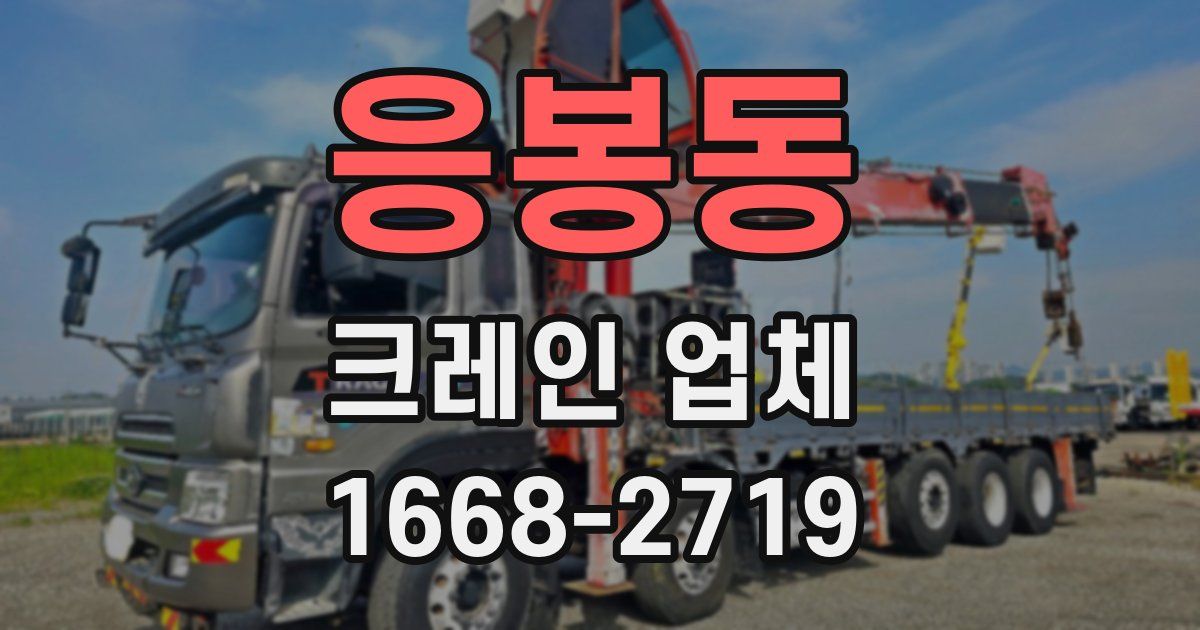 응봉동 크레인 업체