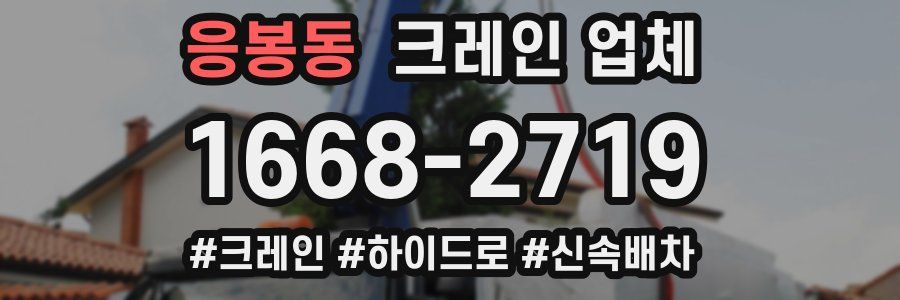 응봉동 크레인 업체