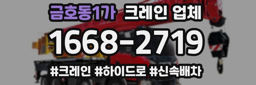 금호동1가 크레인 업체