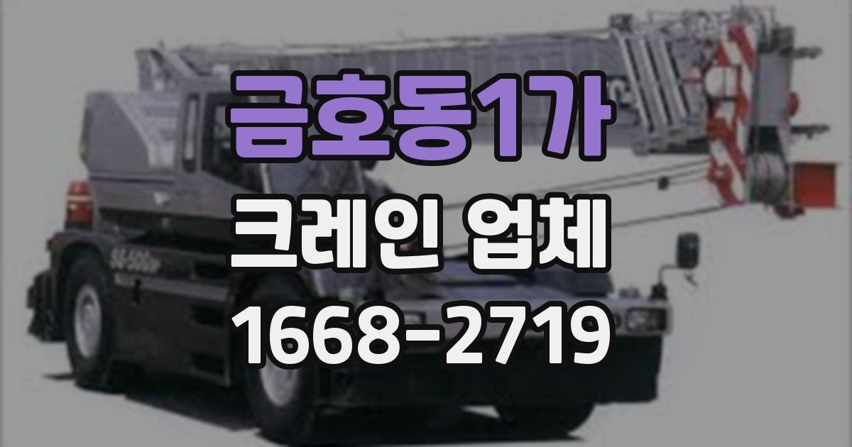 금호동1가 크레인 업체