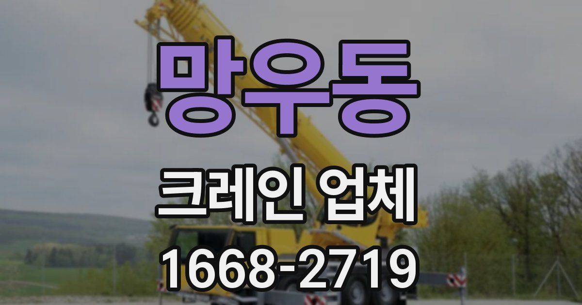 망우동 크레인 업체