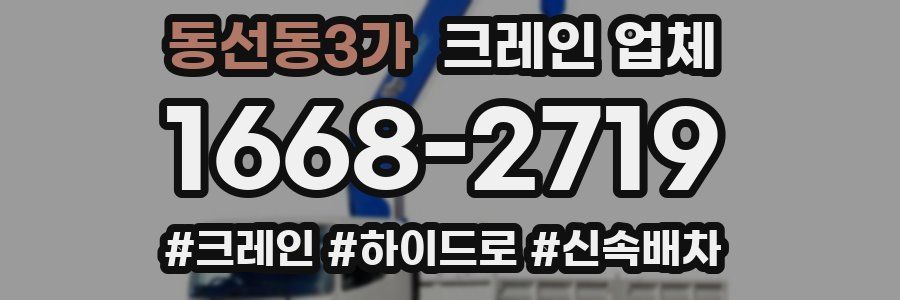 동선동3가 크레인 업체