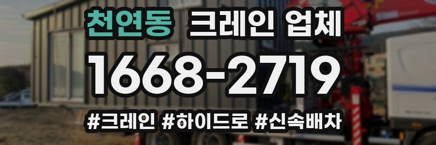 천연동 크레인 업체