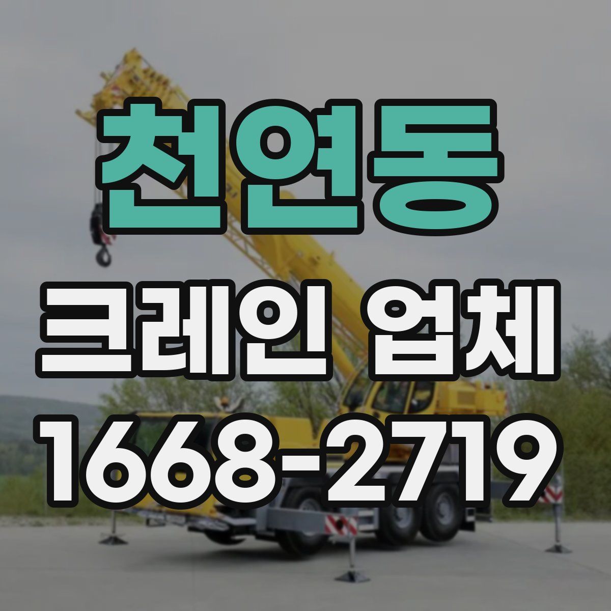 천연동 크레인 업체