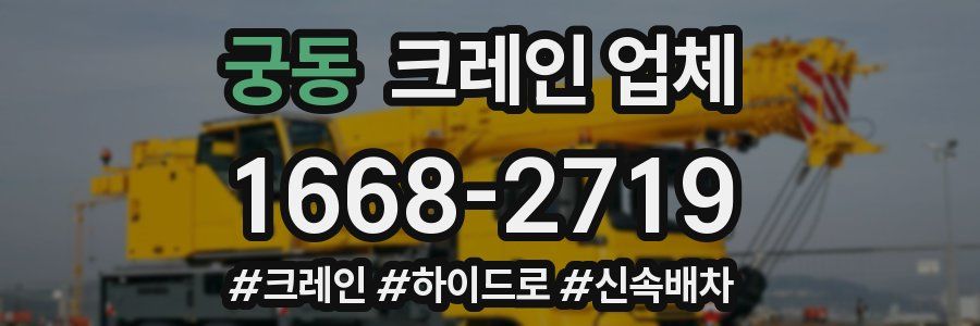 궁동 크레인 업체