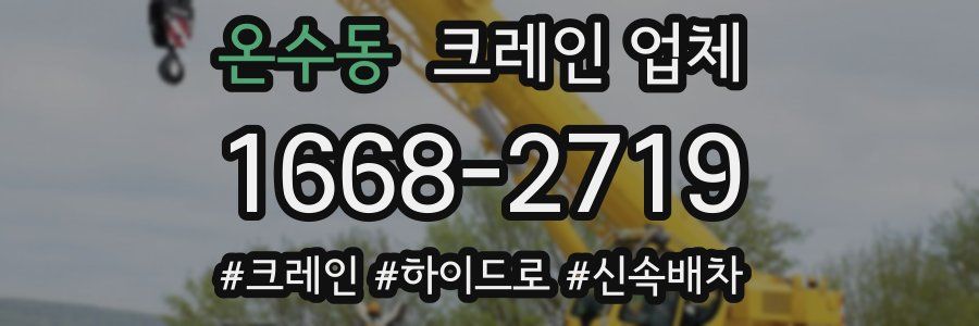 온수동 크레인 업체