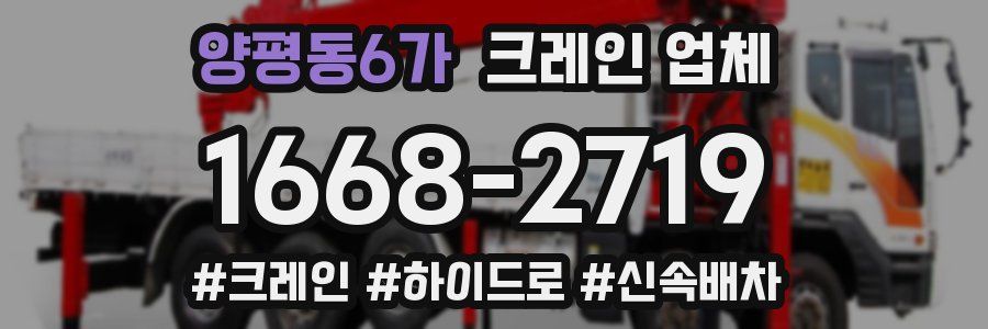 양평동6가 크레인 업체