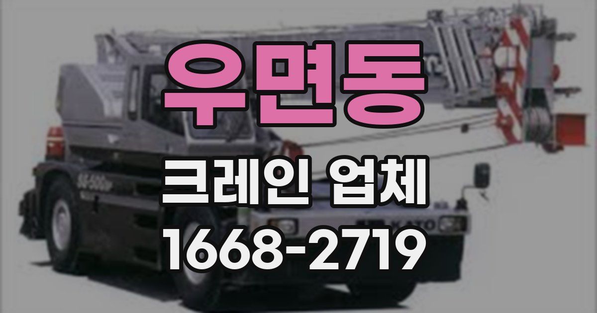 우면동 크레인 업체