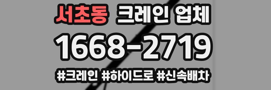 서초동 크레인 업체