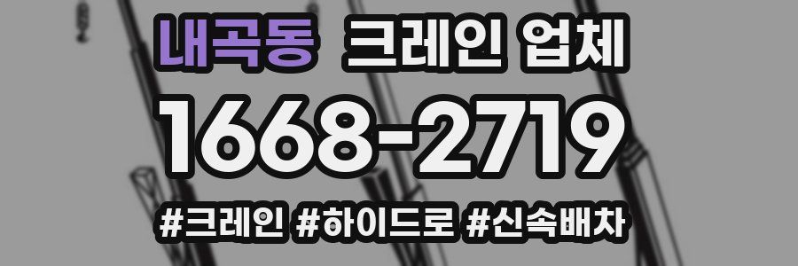 내곡동 크레인 업체