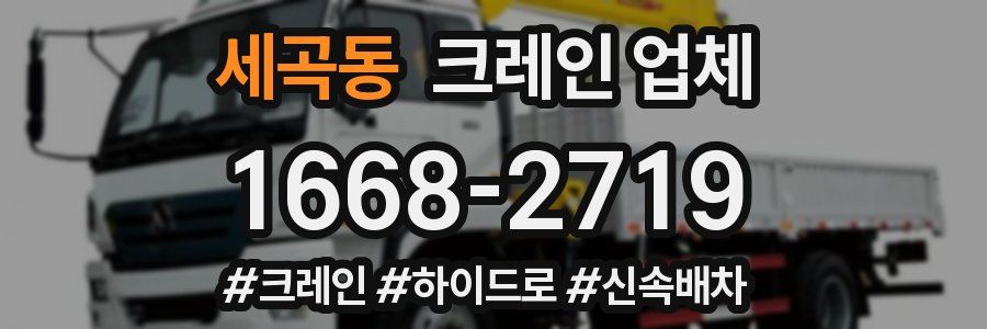 세곡동 크레인 업체