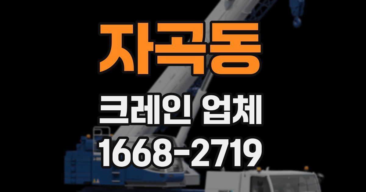 자곡동 크레인 업체