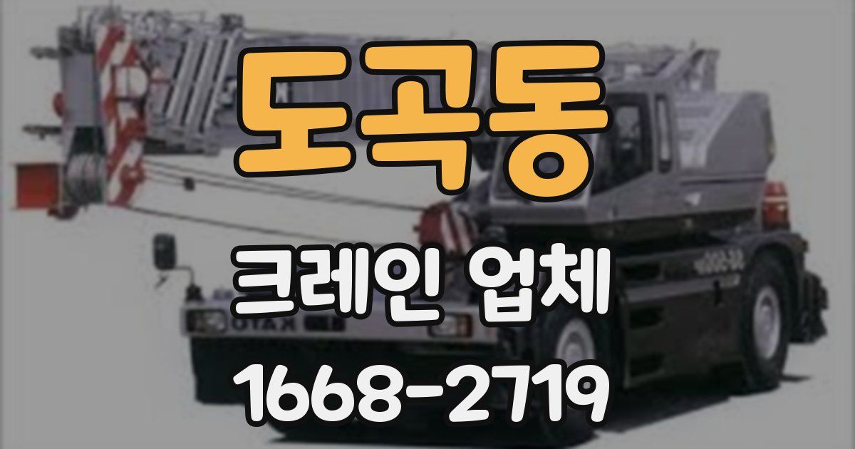 도곡동 크레인 업체