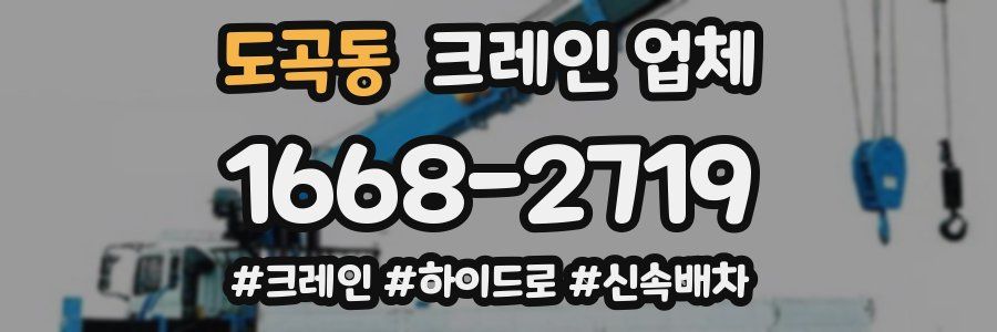 도곡동 크레인 업체