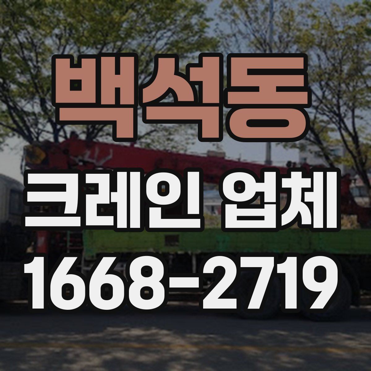 백석동 크레인 업체 서비스 범위와 장비 종류
