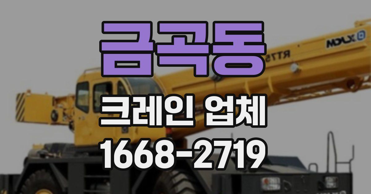 금곡동 크레인 업체
