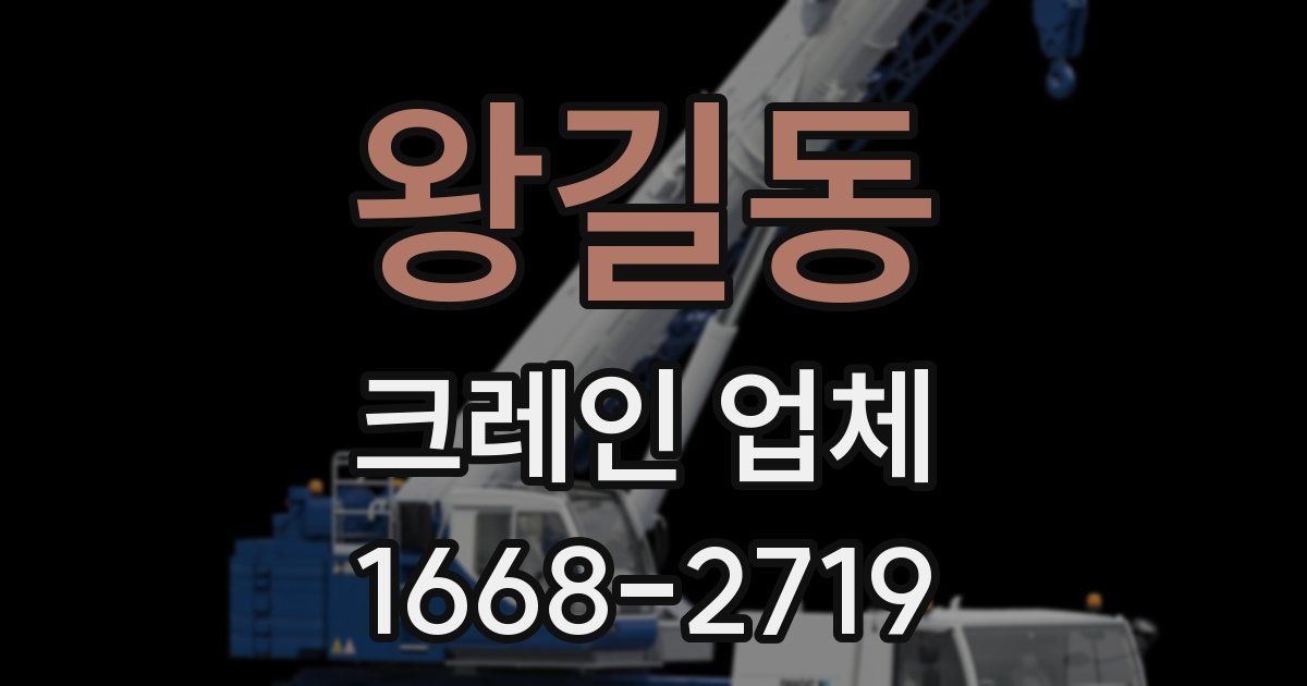 왕길동 크레인 업체